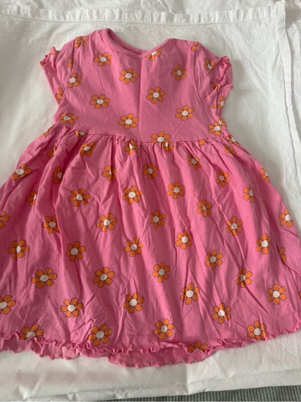 Primark Pink Dress with Orange & White Daisy Print